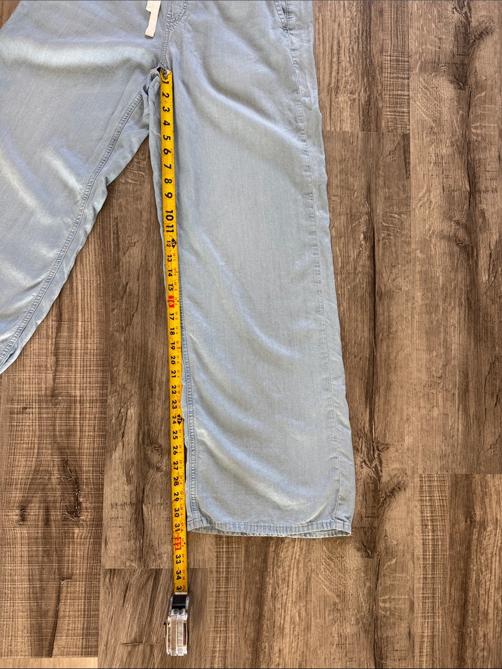 Halara chambray Wide-Leg Drawstring Bottoms - Picture 4 of 6